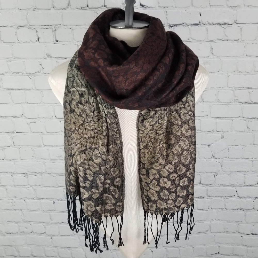 PASHMINA | 100% pashmina cheetah print scarf